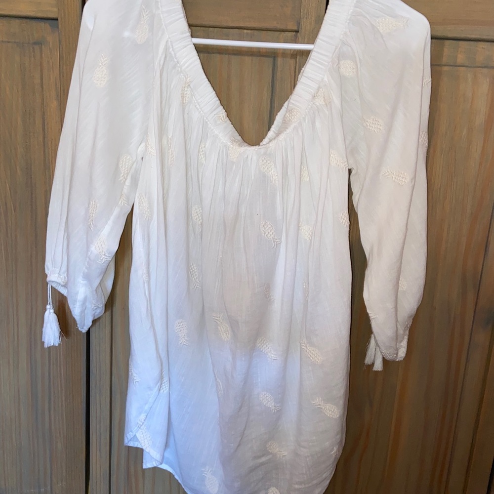 Pineapple Off the Shoulder Blouse